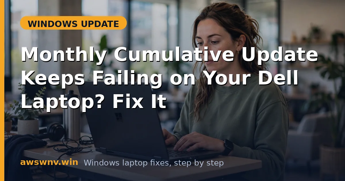 Monthly Cumulative Update Keeps Failing on Your Dell Laptop? Fix It