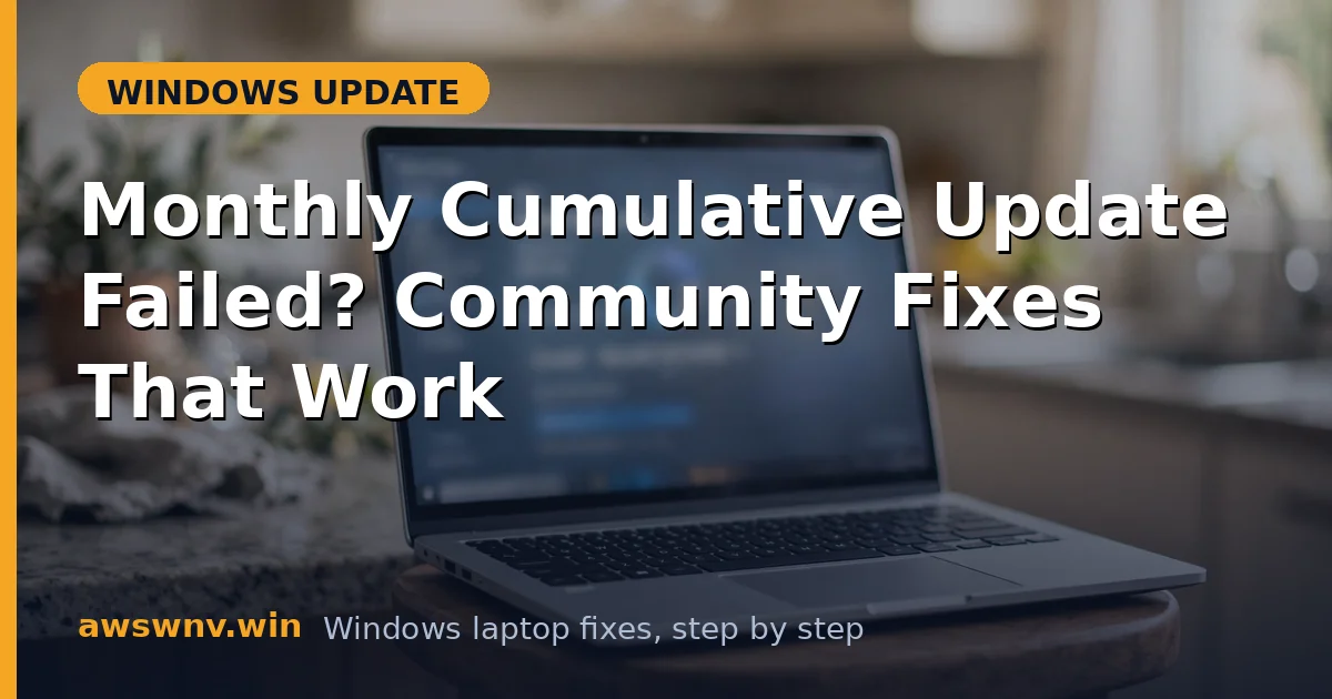 Monthly Cumulative Update Failed? Community Fixes That Work