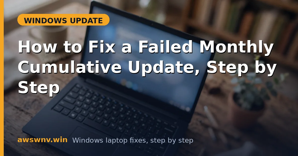 How to Fix a Failed Monthly Cumulative Update, Step by Step