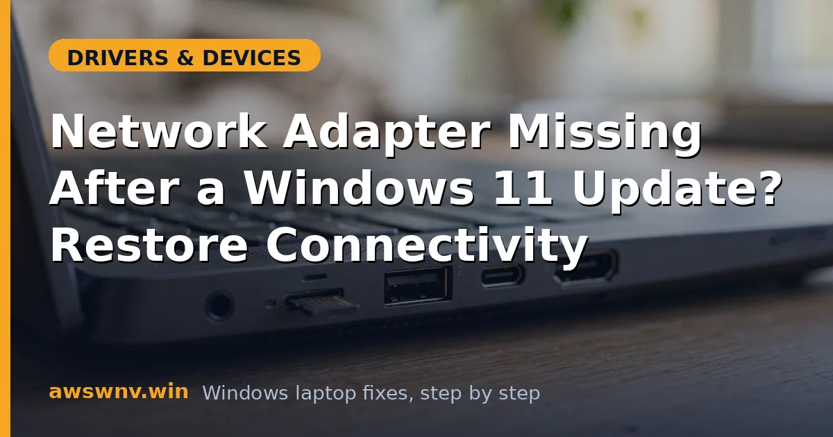 Network Adapter Missing After a Windows 11 Update? Restore Connectivity