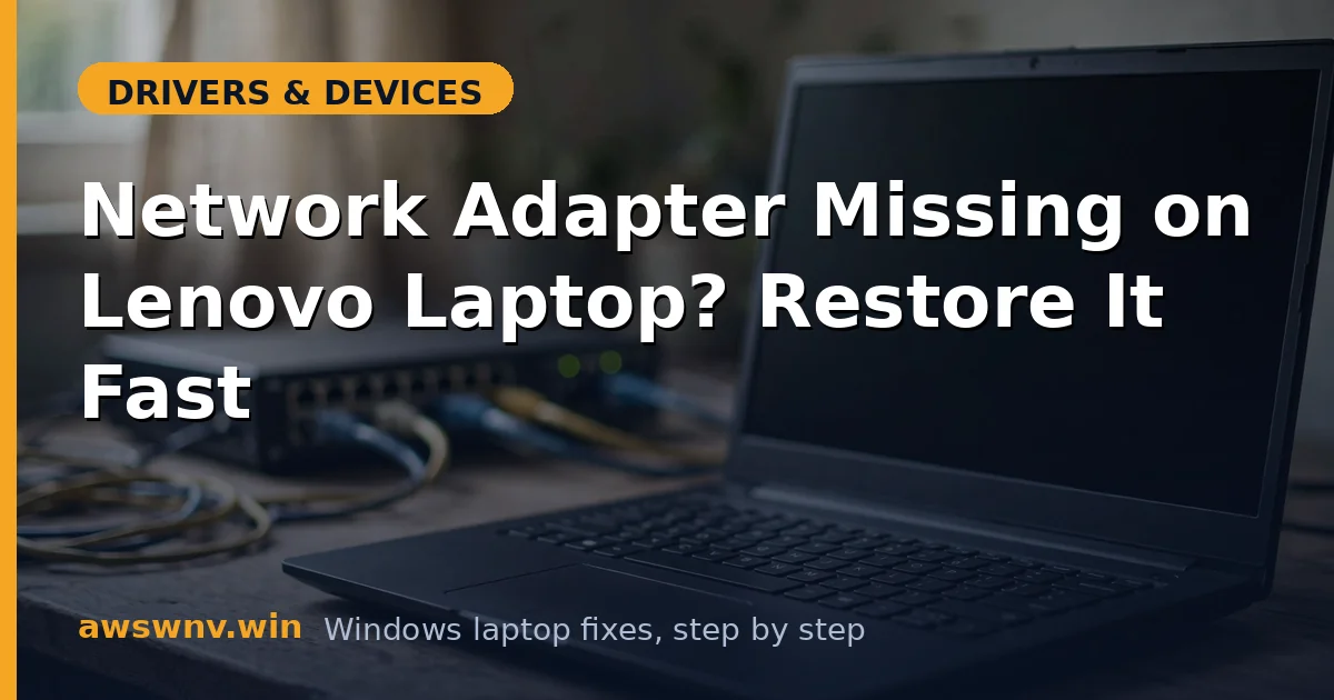Network Adapter Missing on Lenovo Laptop? Restore It Fast
