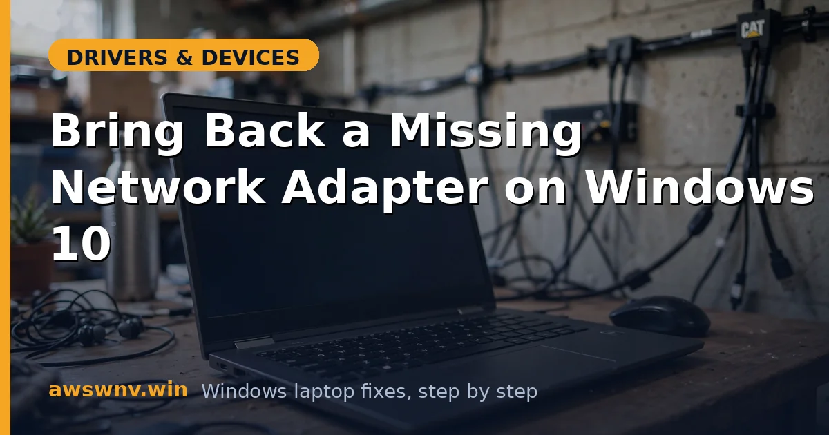 Bring Back a Missing Network Adapter on Windows 10