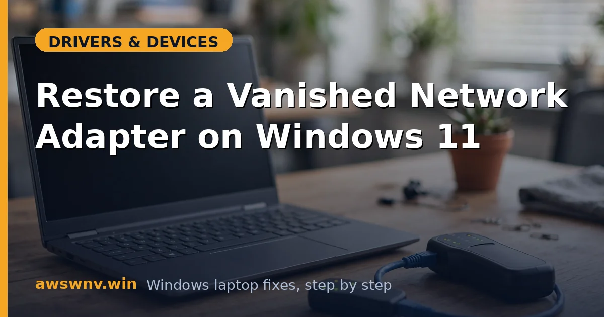 Restore a Vanished Network Adapter on Windows 11