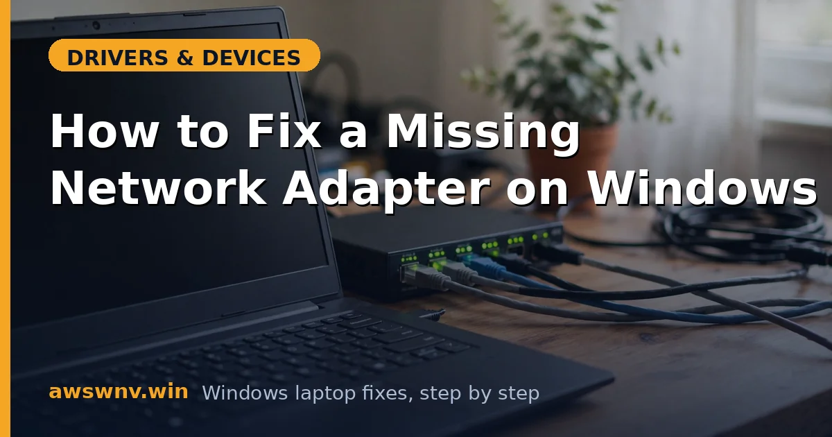 How to Fix a Missing Network Adapter on Windows