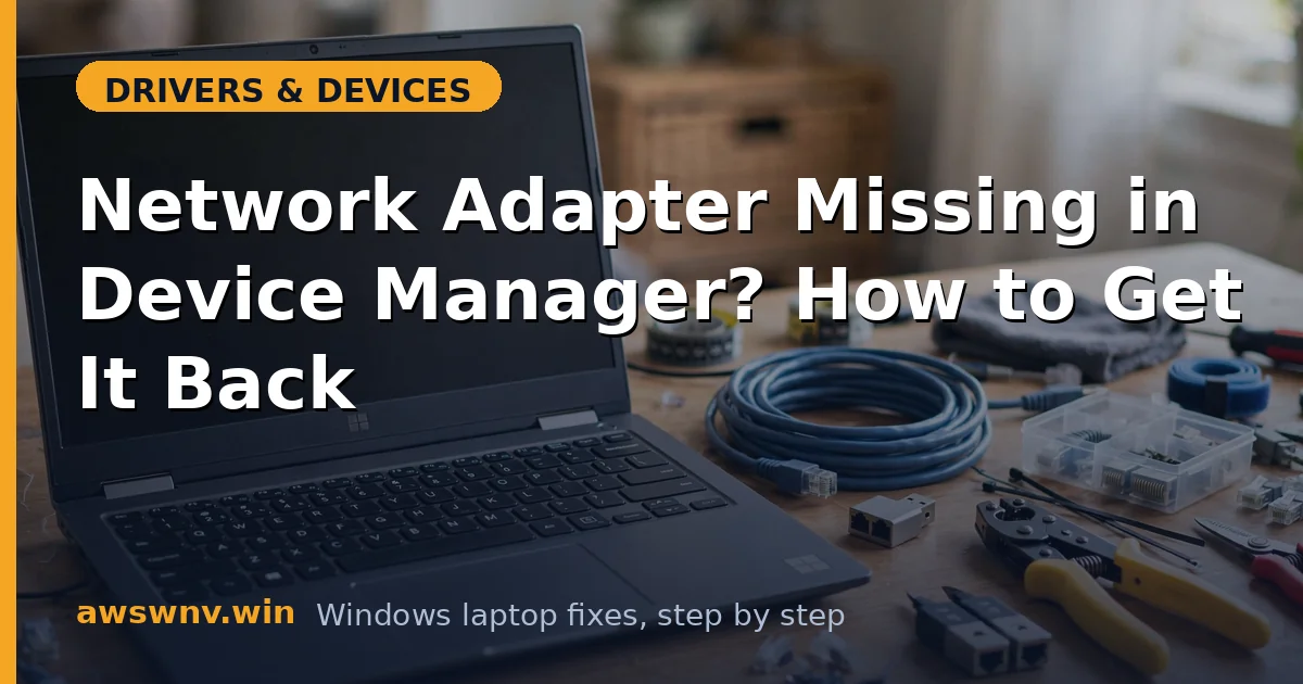 Network Adapter Missing in Device Manager? How to Get It Back