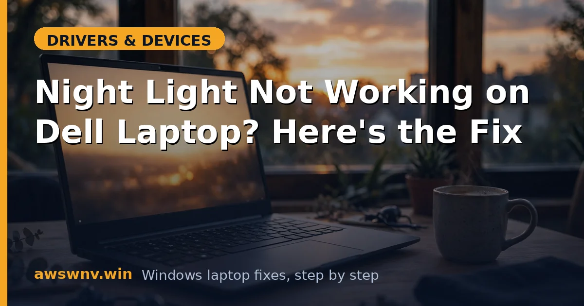 Night Light Not Working on Dell Laptop? Here's the Fix
