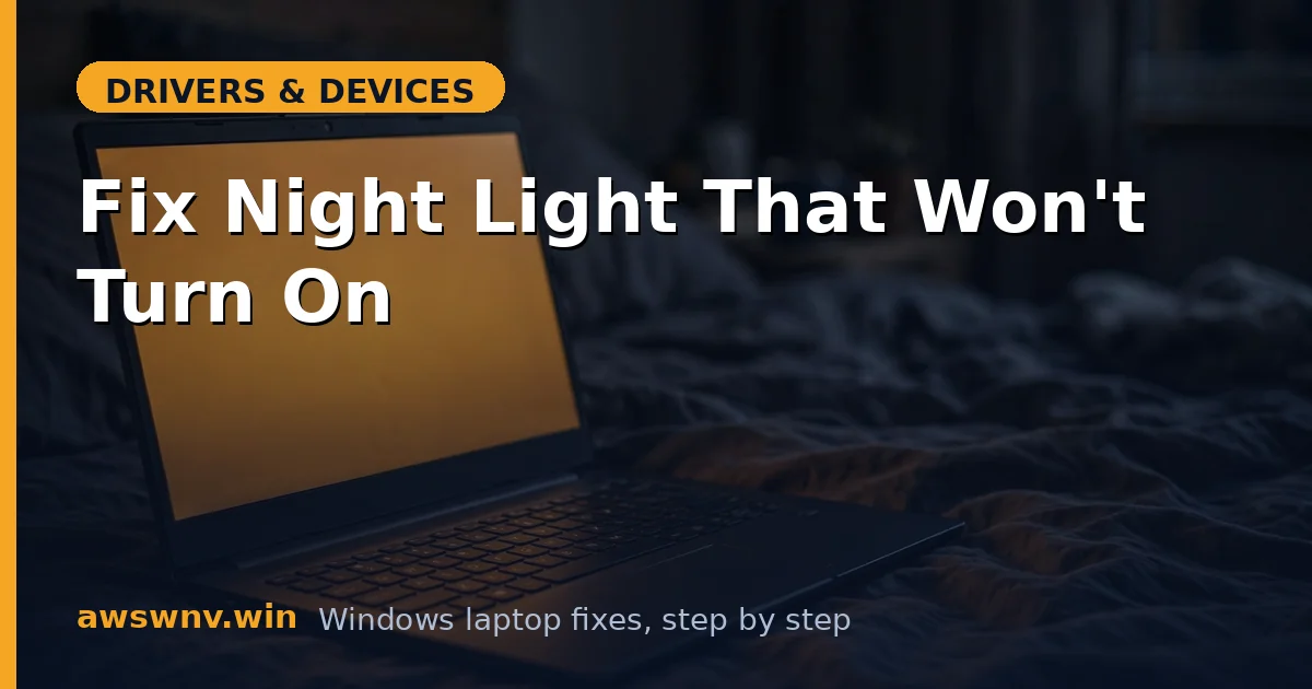 Fix Night Light That Won't Turn On