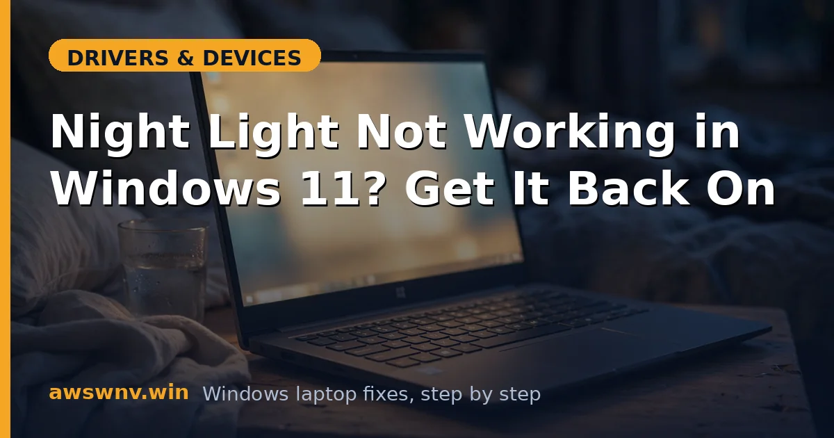 Night Light Not Working in Windows 11? Get It Back On