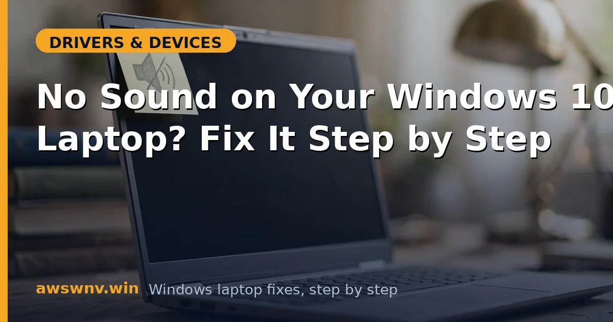 No Sound on Your Windows 10 Laptop? Fix It Step by Step