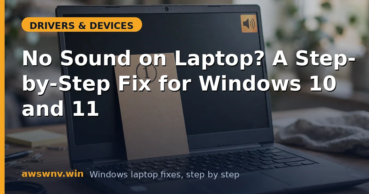 No Sound on Laptop? A Step-by-Step Fix for Windows 10 and 11