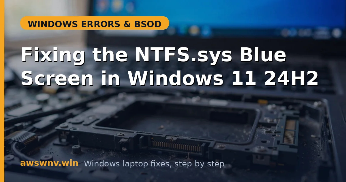 Fixing the NTFS.sys Blue Screen in Windows 11 24H2