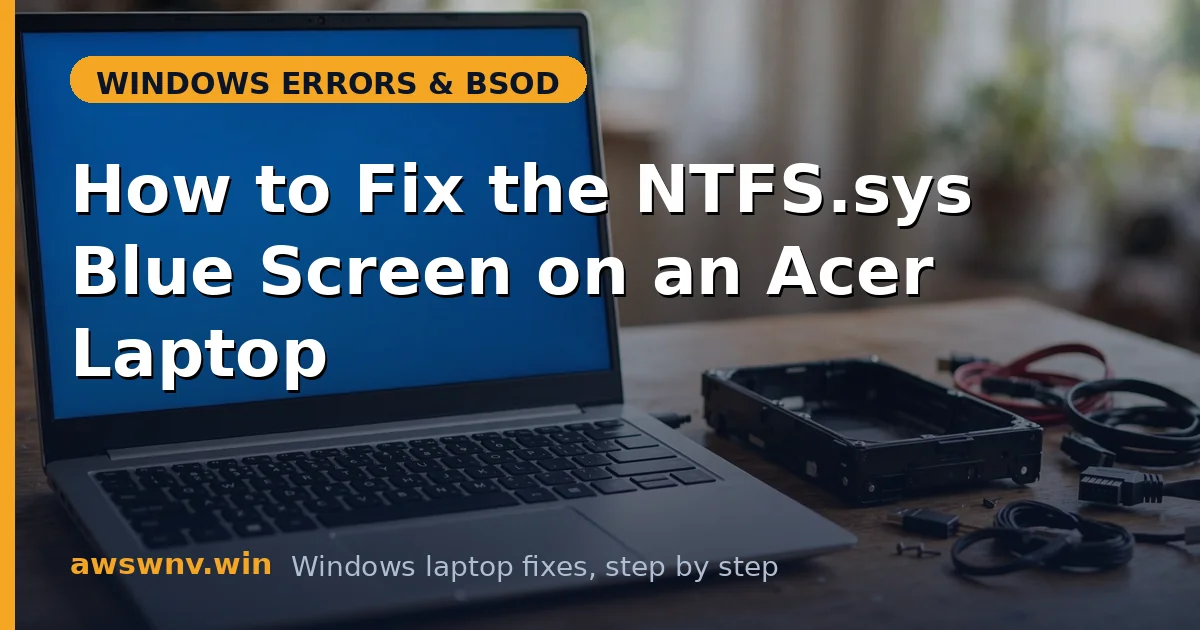 How to Fix the NTFS.sys Blue Screen on an Acer Laptop
