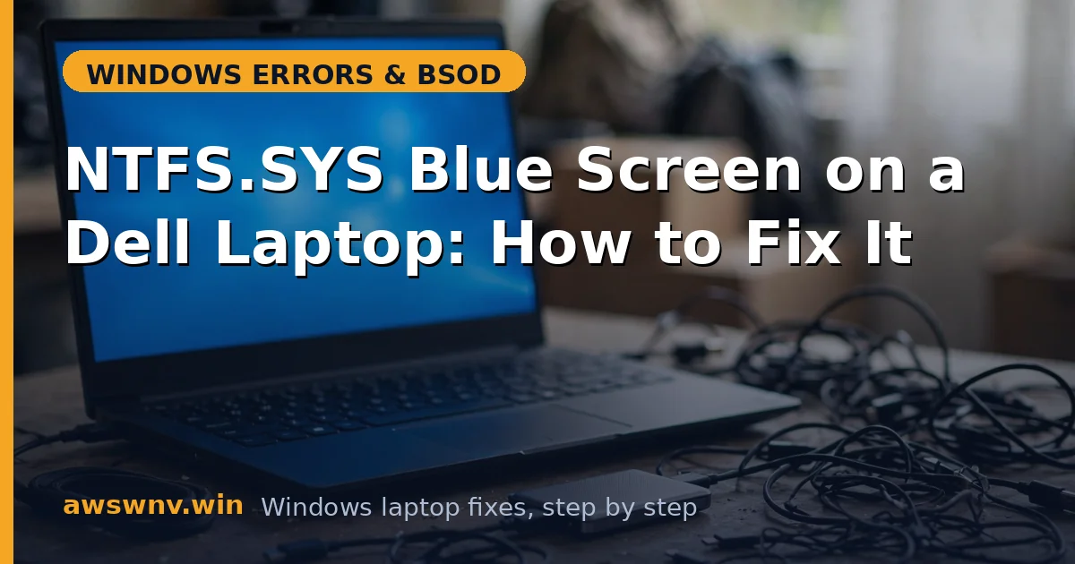NTFS.SYS Blue Screen on a Dell Laptop: How to Fix It