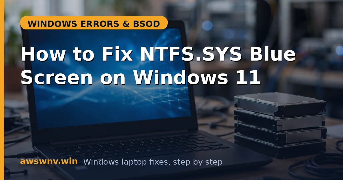 How to Fix NTFS.SYS Blue Screen on Windows 11
