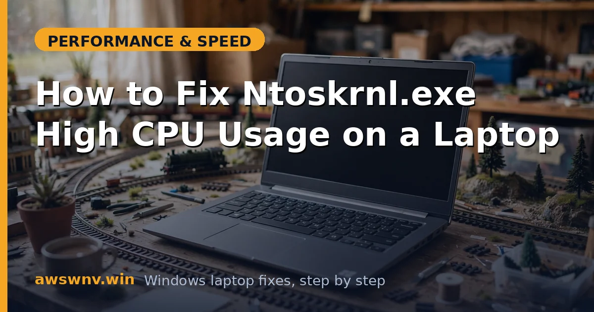 How to Fix Ntoskrnl.exe High CPU Usage on a Laptop