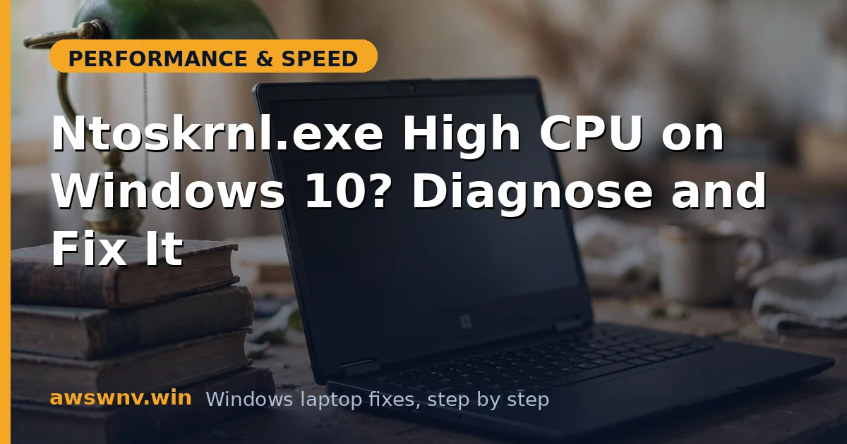 Ntoskrnl.exe High CPU on Windows 10? Diagnose and Fix It