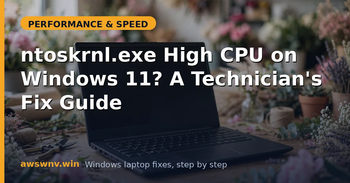 ntoskrnl.exe High CPU on Windows 11? A Technician's Fix Guide