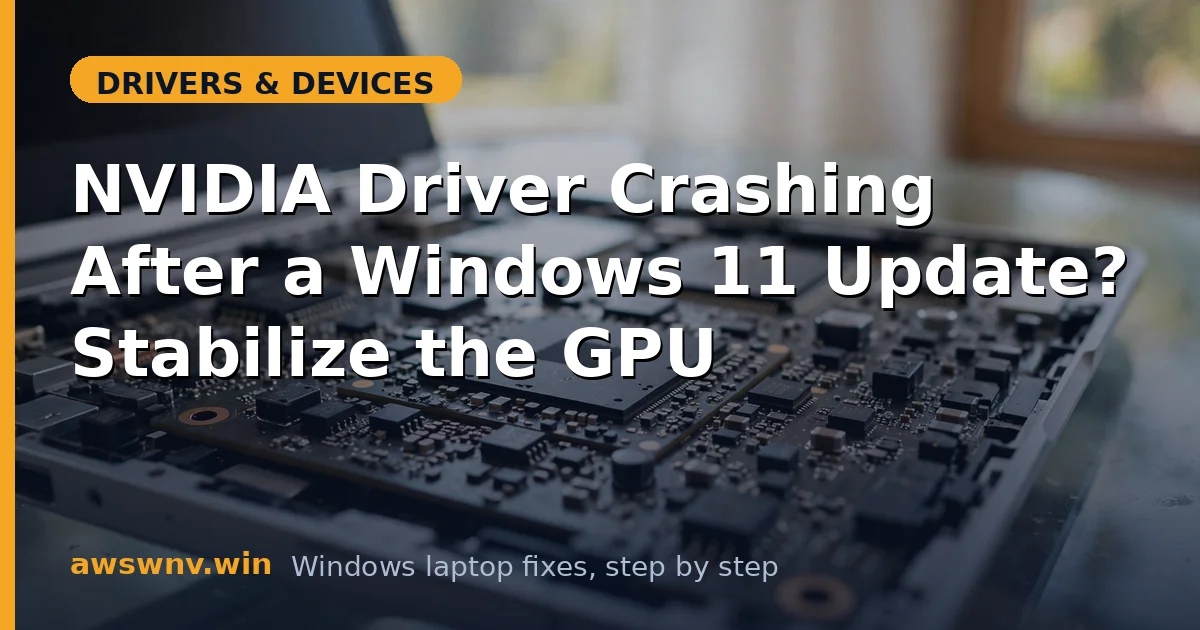 NVIDIA Driver Crashing After a Windows 11 Update? Stabilize the GPU