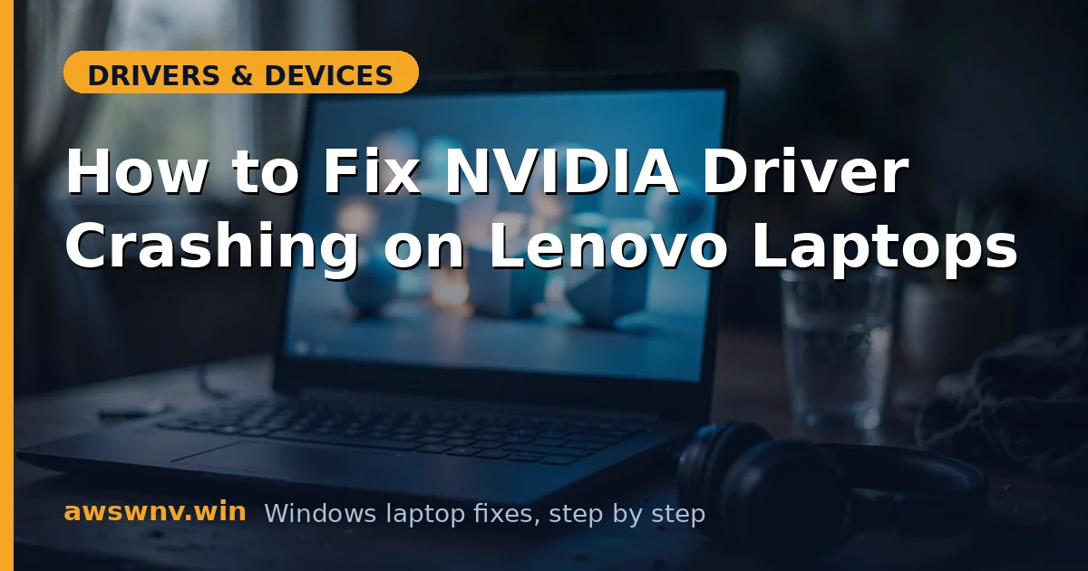 How to Fix NVIDIA Driver Crashing on Lenovo Laptops