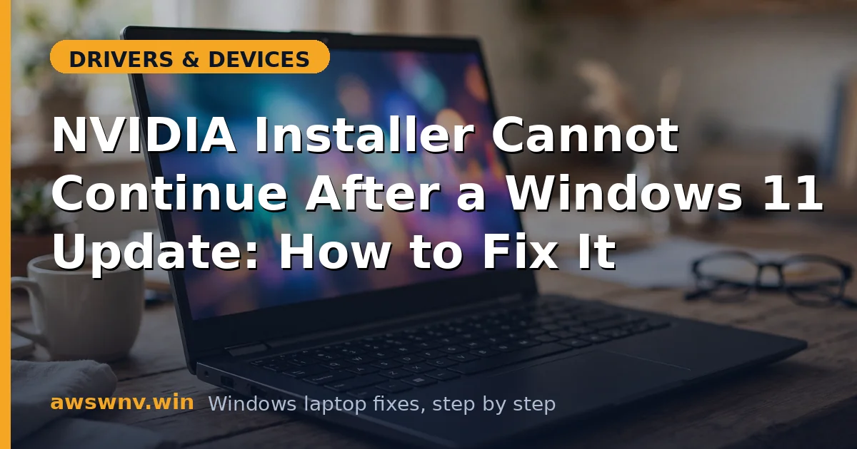 NVIDIA Installer Cannot Continue After a Windows 11 Update: How to Fix It