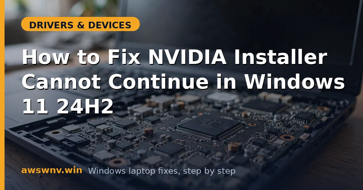 How to Fix NVIDIA Installer Cannot Continue in Windows 11 24H2