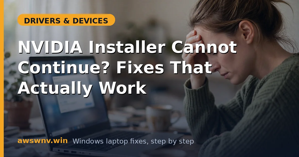 NVIDIA Installer Cannot Continue? Fixes That Actually Work