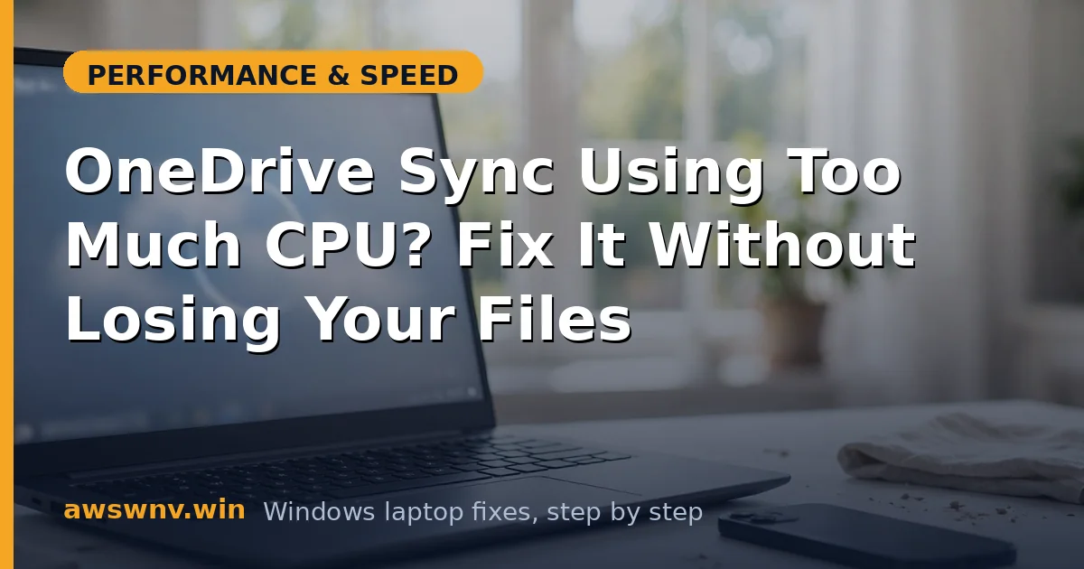 OneDrive Sync Using Too Much CPU? Fix It Without Losing Your Files