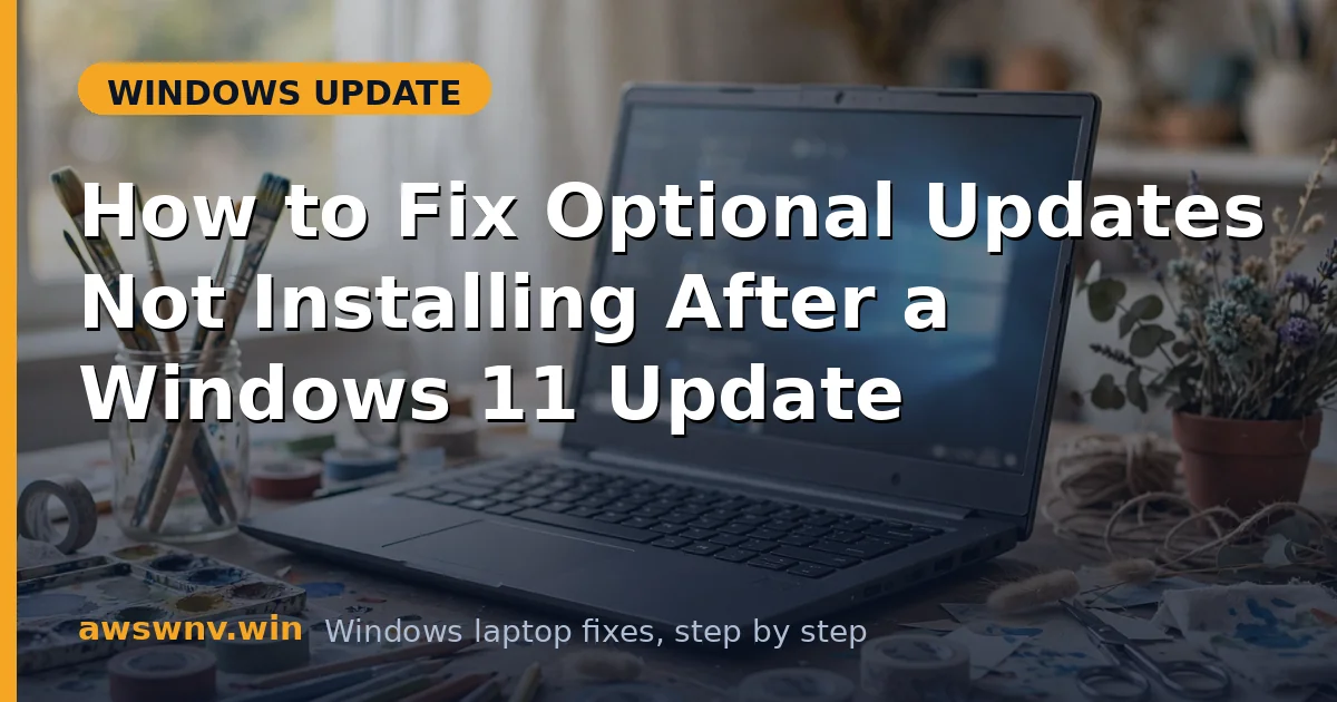 How to Fix Optional Updates Not Installing After a Windows 11 Update