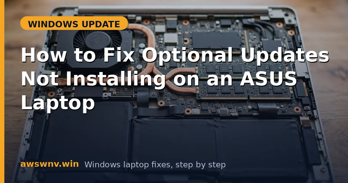 How to Fix Optional Updates Not Installing on an ASUS Laptop