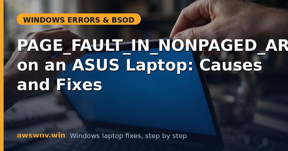 PAGE_FAULT_IN_NONPAGED_AREA on an ASUS Laptop: Causes and Fixes