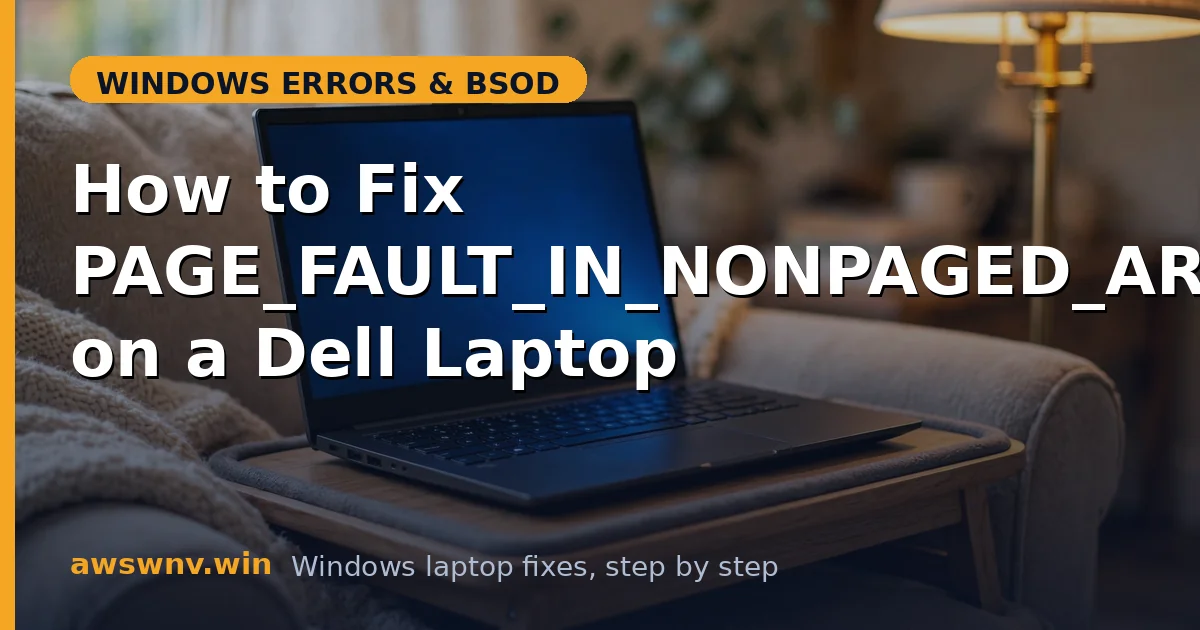 How to Fix PAGE_FAULT_IN_NONPAGED_AREA on a Dell Laptop