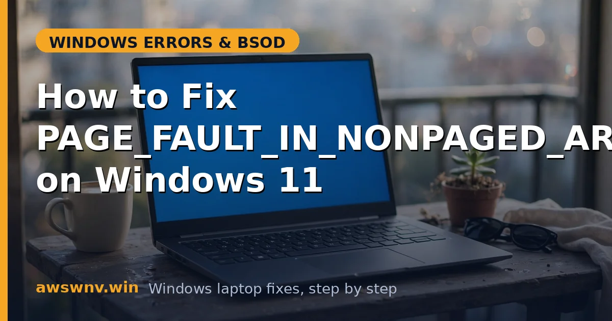 How to Fix PAGE_FAULT_IN_NONPAGED_AREA on Windows 11