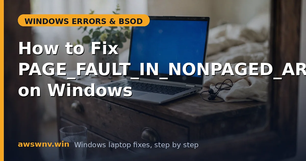 How to Fix PAGE_FAULT_IN_NONPAGED_AREA on Windows