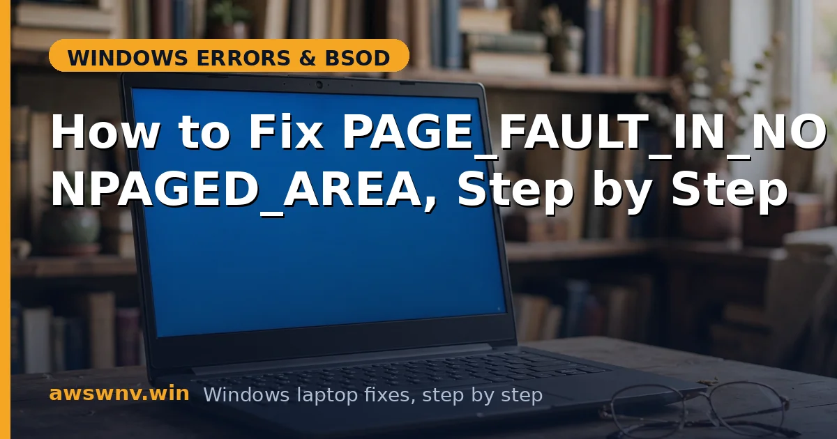 How to Fix PAGE_FAULT_IN_NONPAGED_AREA, Step by Step