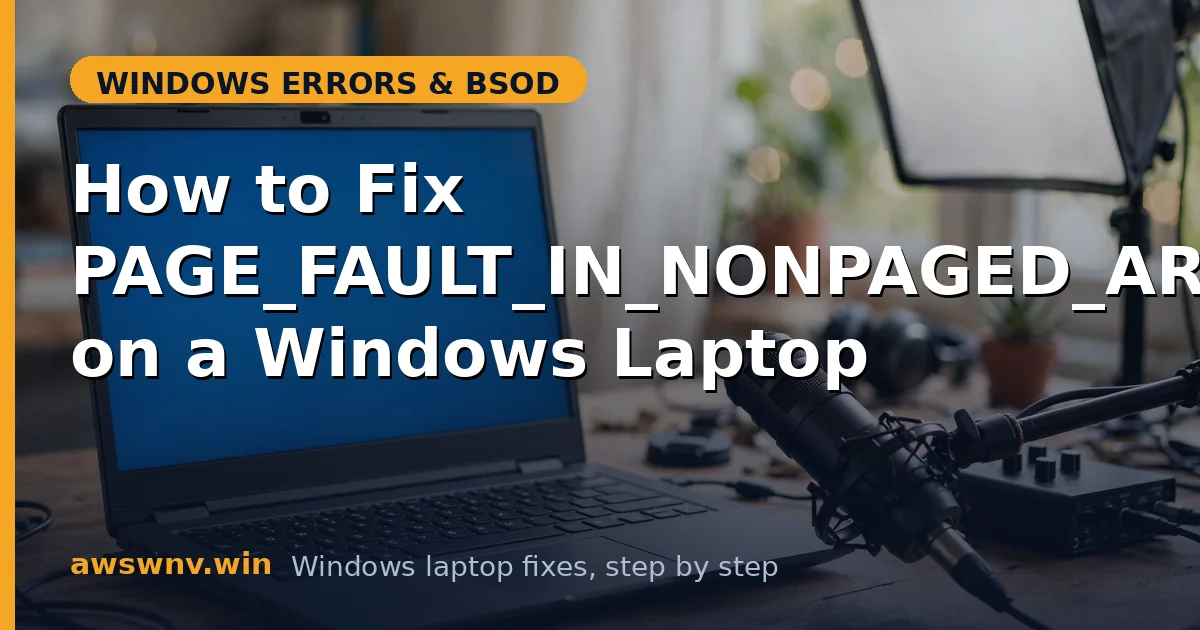 How to Fix PAGE_FAULT_IN_NONPAGED_AREA on a Windows Laptop