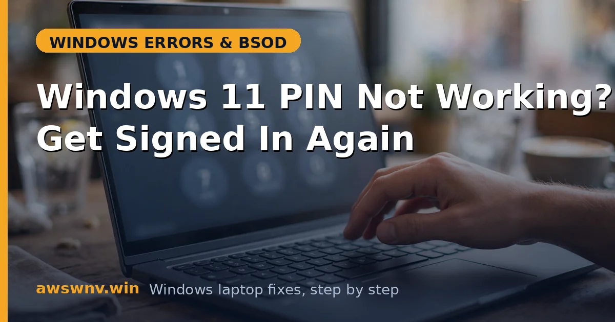 Windows 11 PIN Not Working? Get Signed In Again