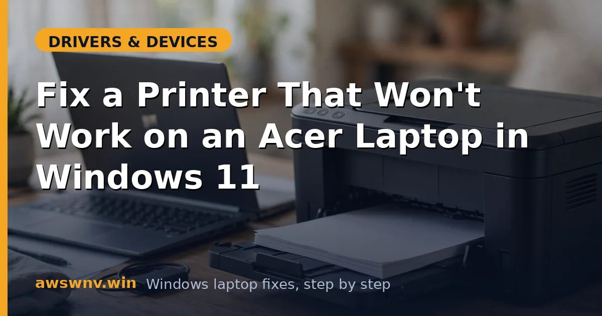 Fix a Printer That Won't Work on an Acer Laptop in Windows 11