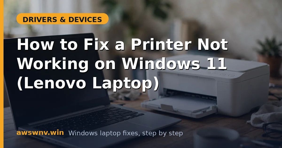 How to Fix a Printer Not Working on Windows 11 (Lenovo Laptop)