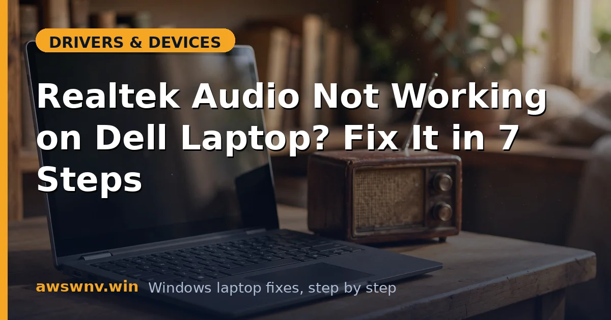 Realtek Audio Not Working on Dell Laptop? Fix It in 7 Steps