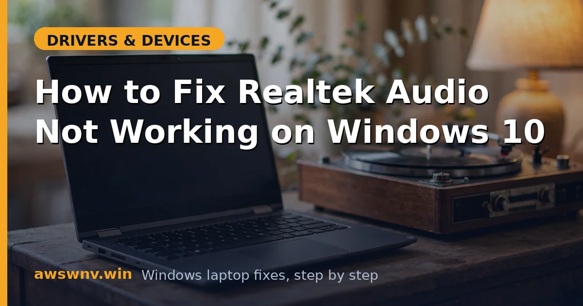 How to Fix Realtek Audio Not Working on Windows 10