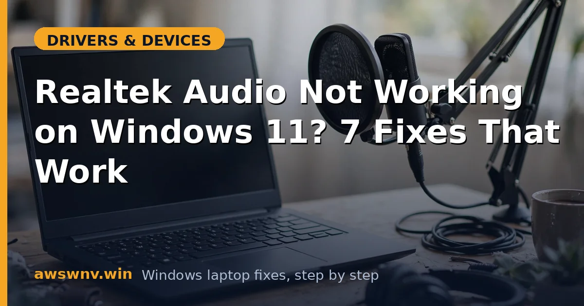 Realtek Audio Not Working on Windows 11? 7 Fixes That Work