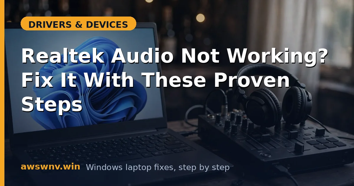 Realtek Audio Not Working? Fix It With These Proven Steps