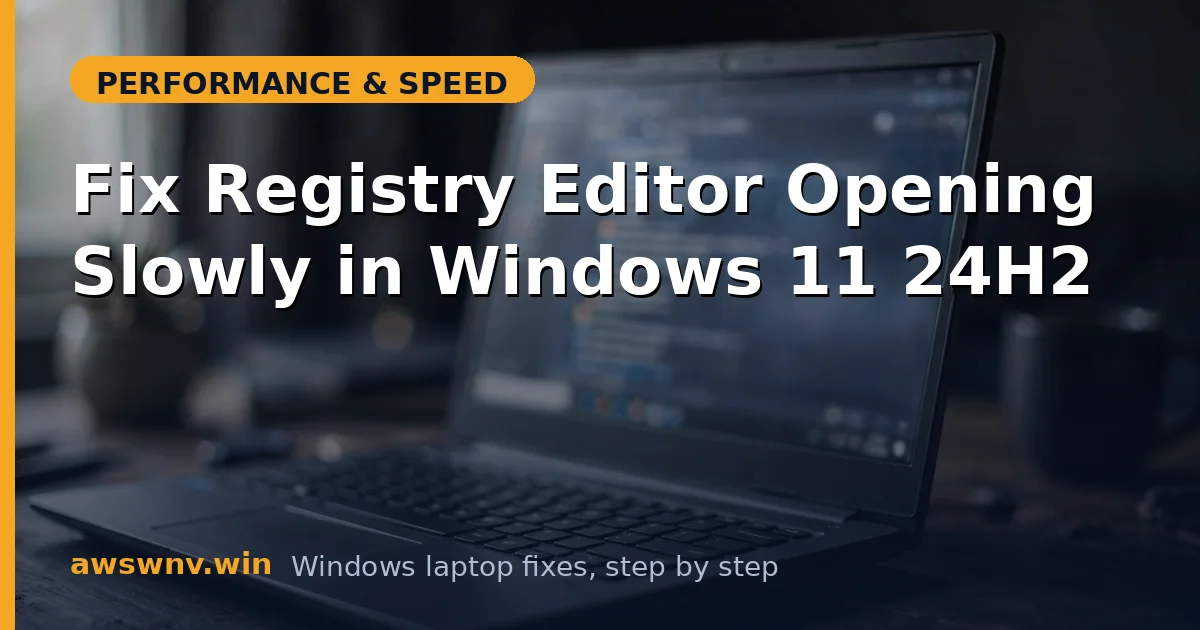 Fix Registry Editor Opening Slowly in Windows 11 24H2