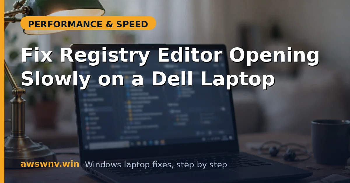 Fix Registry Editor Opening Slowly on a Dell Laptop