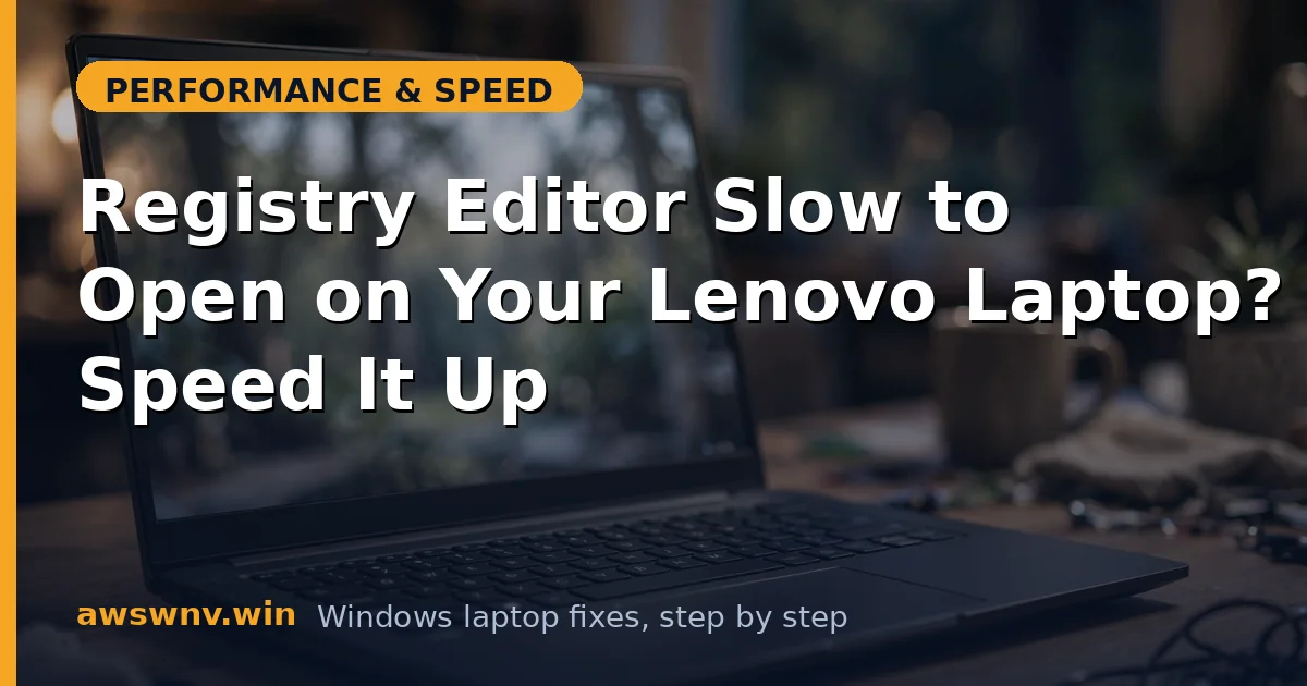 Registry Editor Slow to Open on Your Lenovo Laptop? Speed It Up