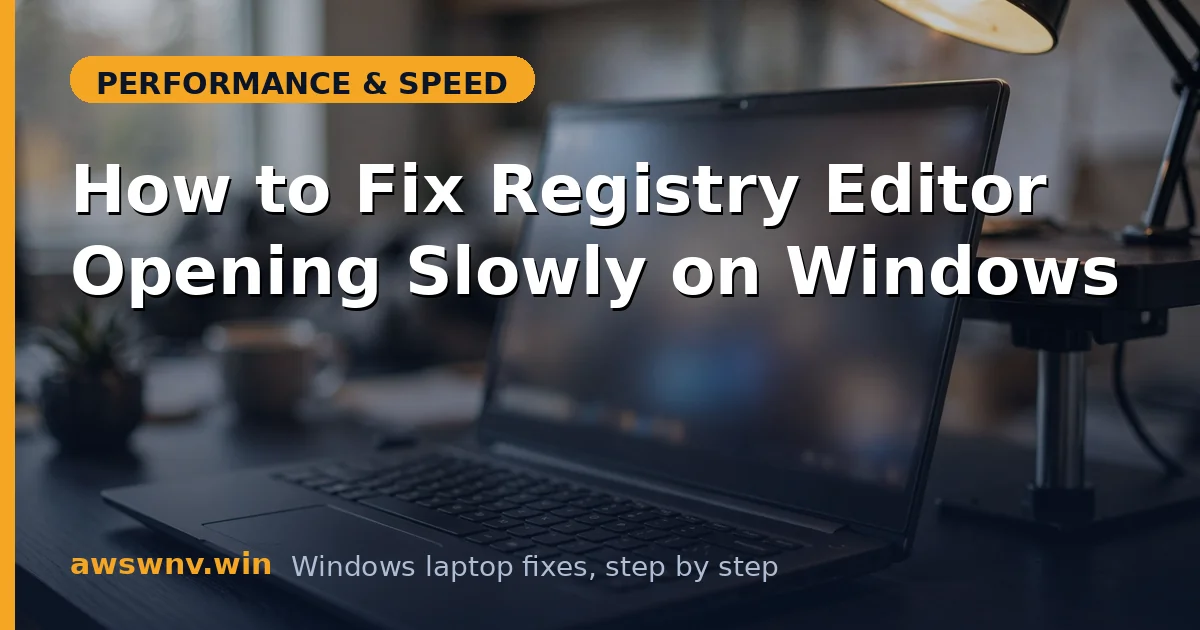 How to Fix Registry Editor Opening Slowly on Windows