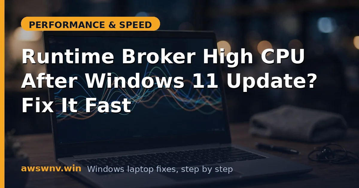 Runtime Broker High CPU After Windows 11 Update? Fix It Fast