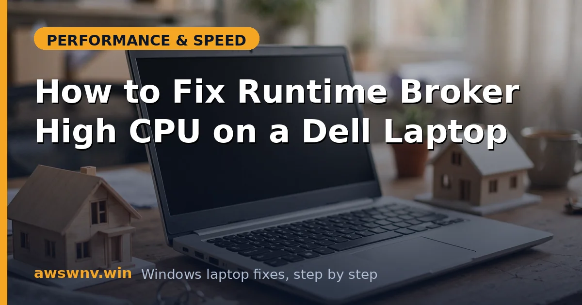 How to Fix Runtime Broker High CPU on a Dell Laptop