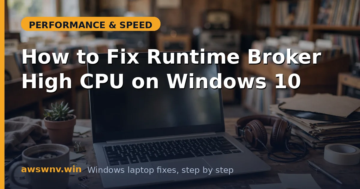 How to Fix Runtime Broker High CPU on Windows 10