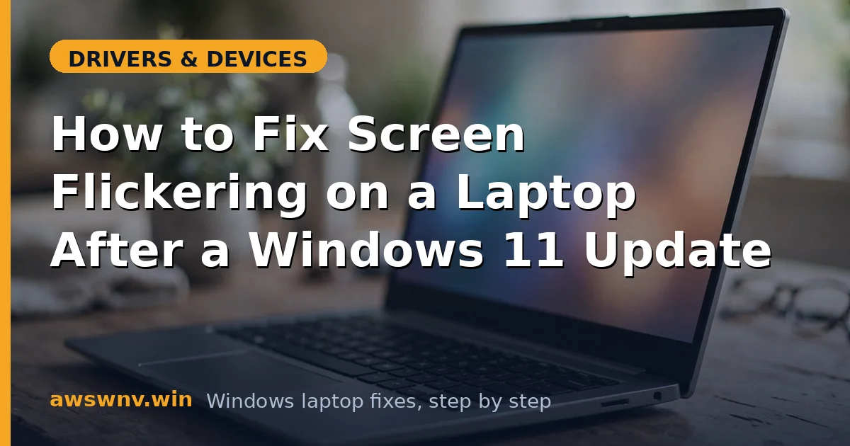 How to Fix Screen Flickering on a Laptop After a Windows 11 Update